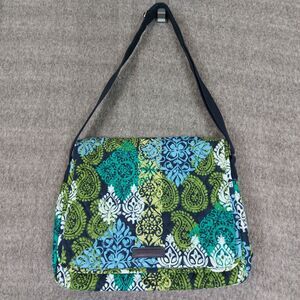 Vera Bradley Essential Messenger Bag Caribbean Seas Retired Pattern